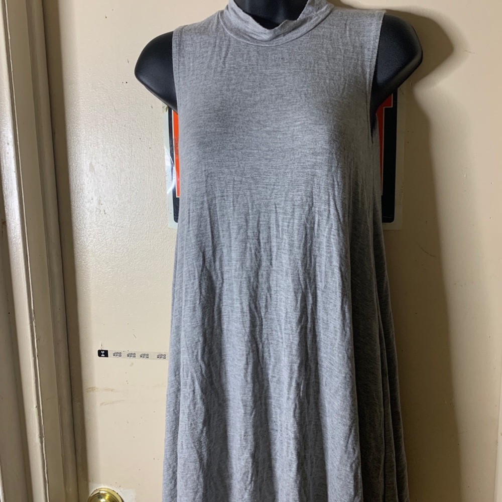 Gray Choker Neck Dress/Shirt